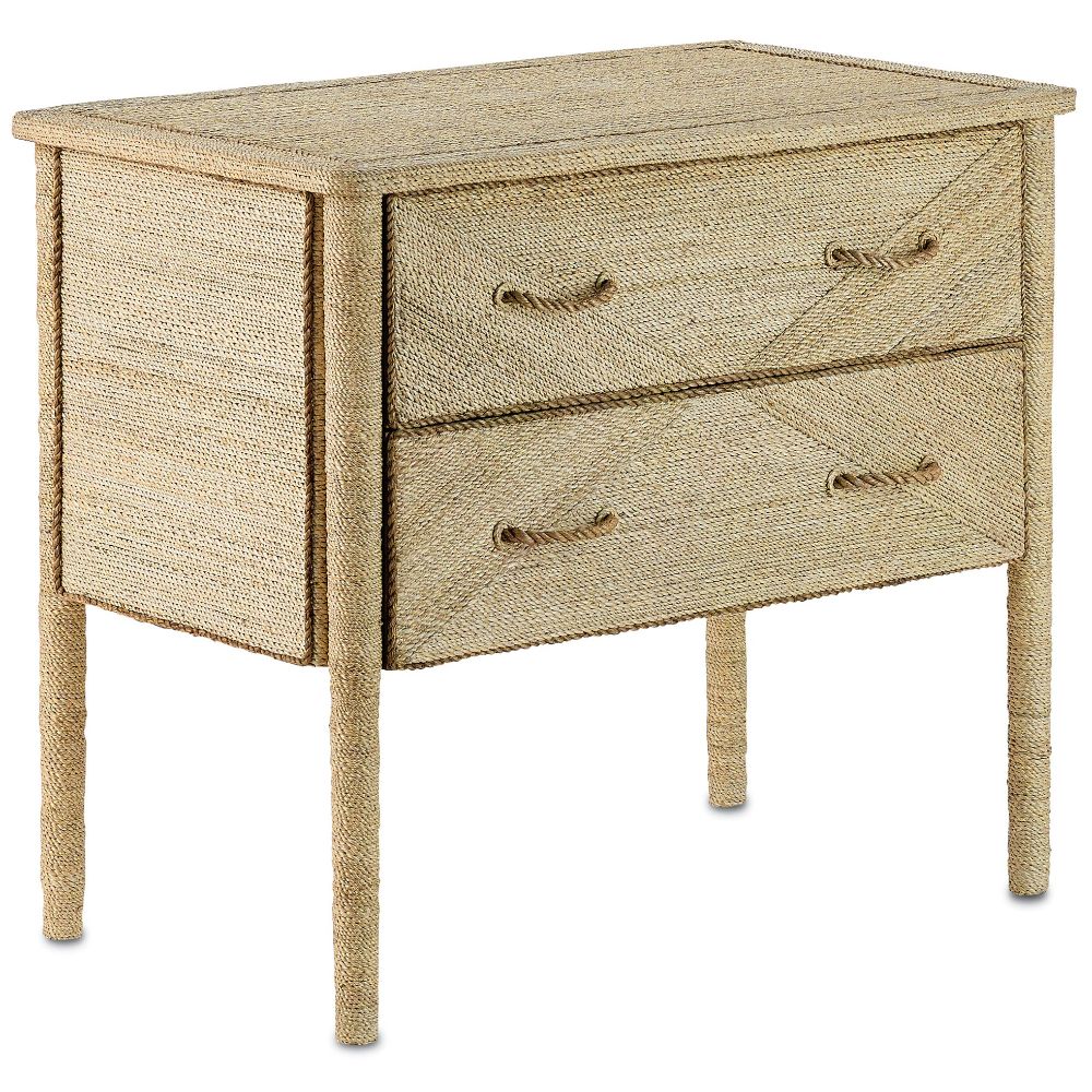 Currey & Company 3000-0011 Kaipo Two Drawer Chest in Natural