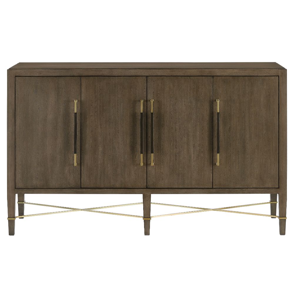 Currey & Company 3000-0119 Verona Chanterelle Sideboard in Chanterelle/Coffee/Champagne