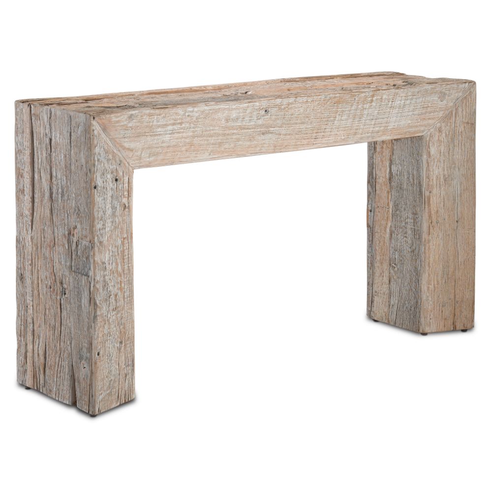 Currey & Company 3000-0170 Kanor Console Table in Whitewash