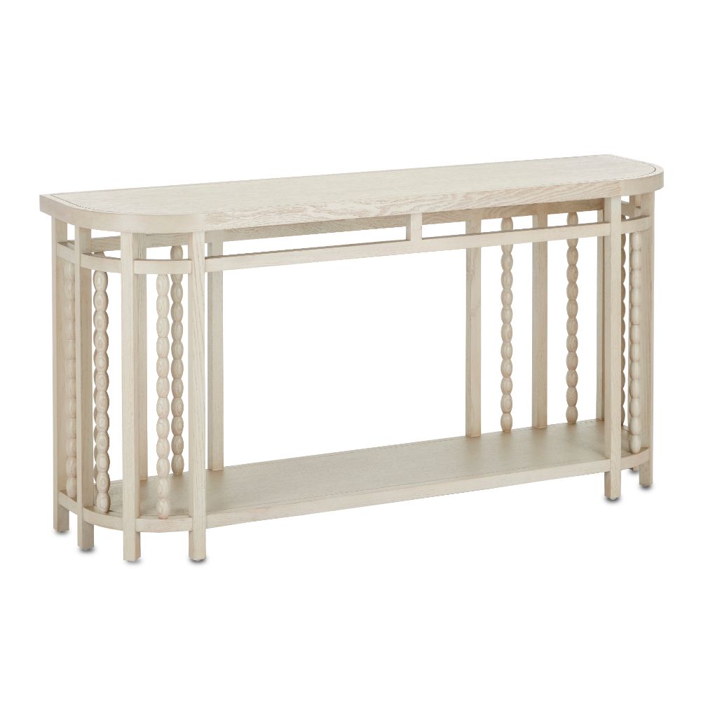 Currey & Company 3000-0225 Norene Console Table in Fog Gray