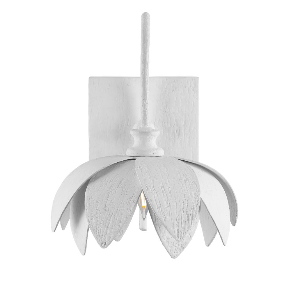 Currey & Company 5000-0227 Sweetheart Wall Sconce in Gesso White
