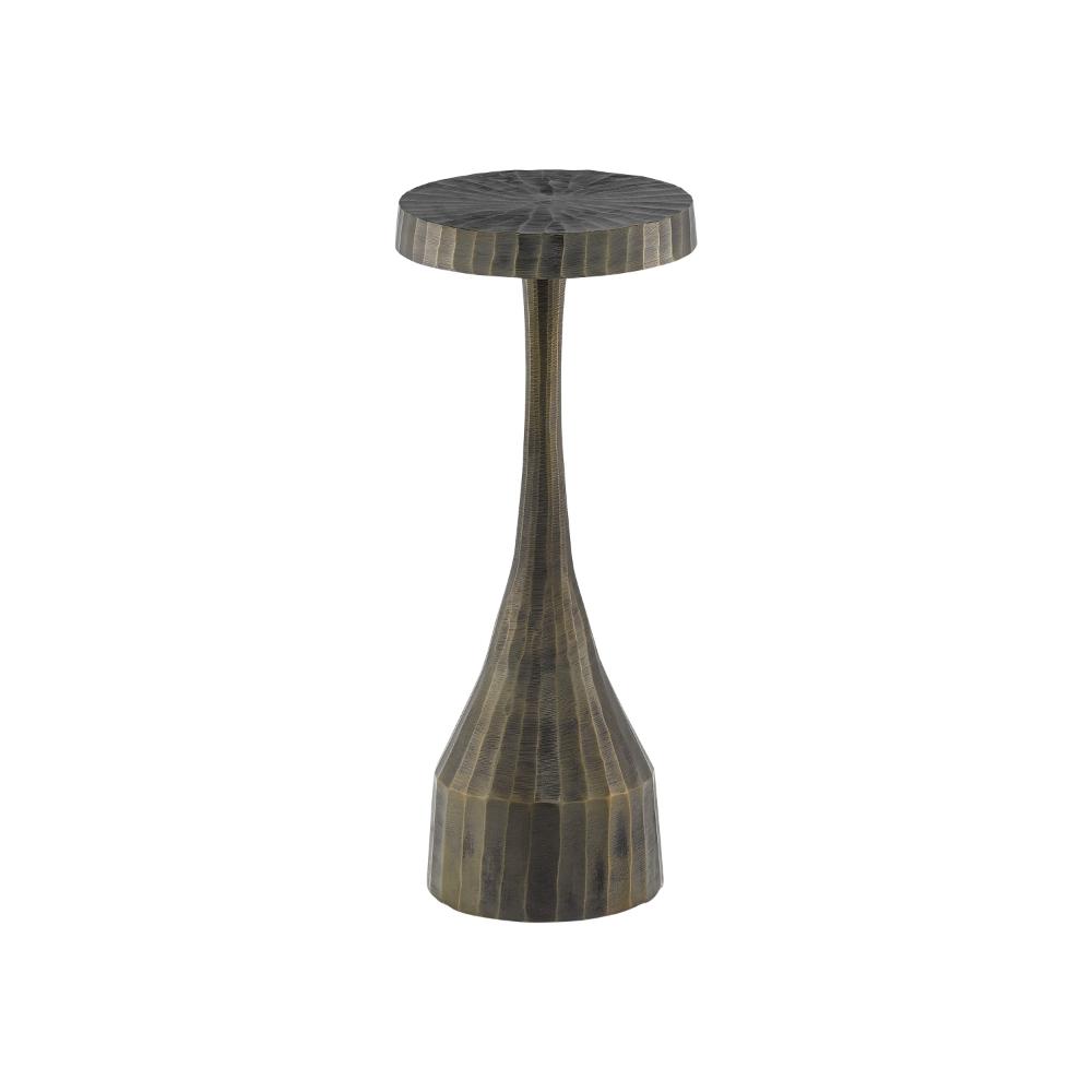 Currey & Company 4000-0015 Luca Drinks Table in Vintage Brass