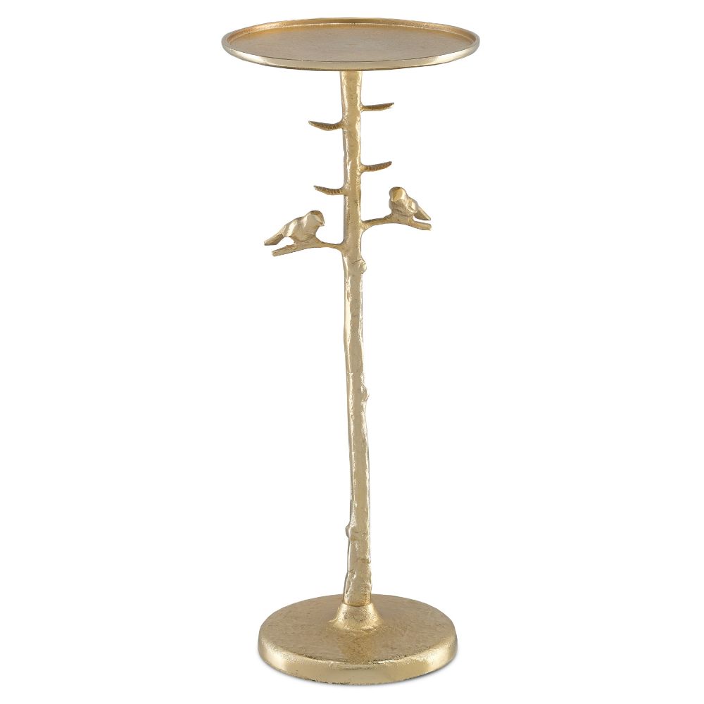 Currey & Company 4000-0063 Piaf Gold Drinks Table in Gold