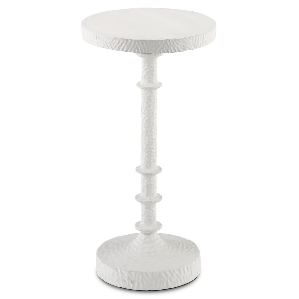 Currey & Company 4000-0103 Gallo Drinks Table in Gesso White