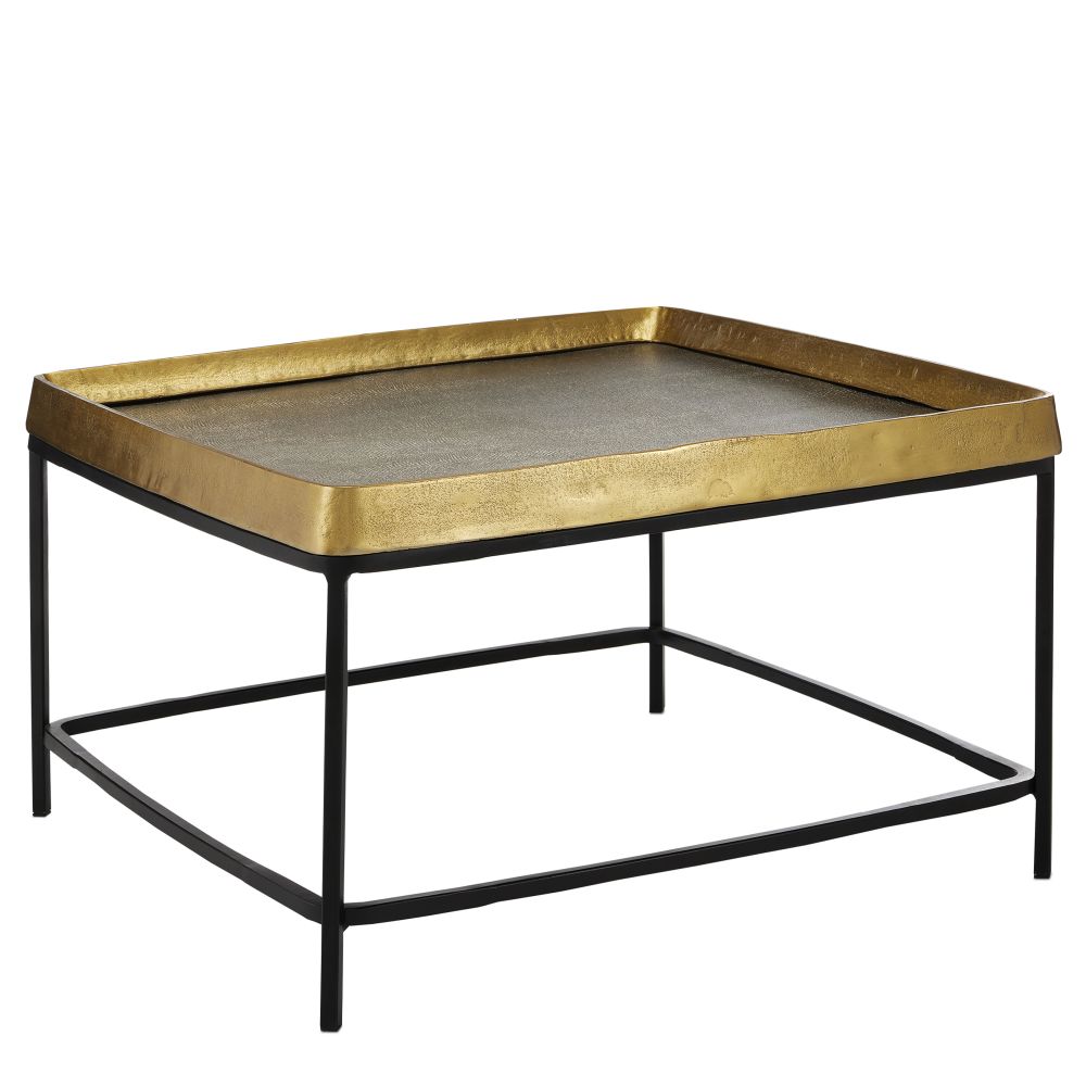 Currey and Company 4000-0151 Tanay Brass Cocktail Table