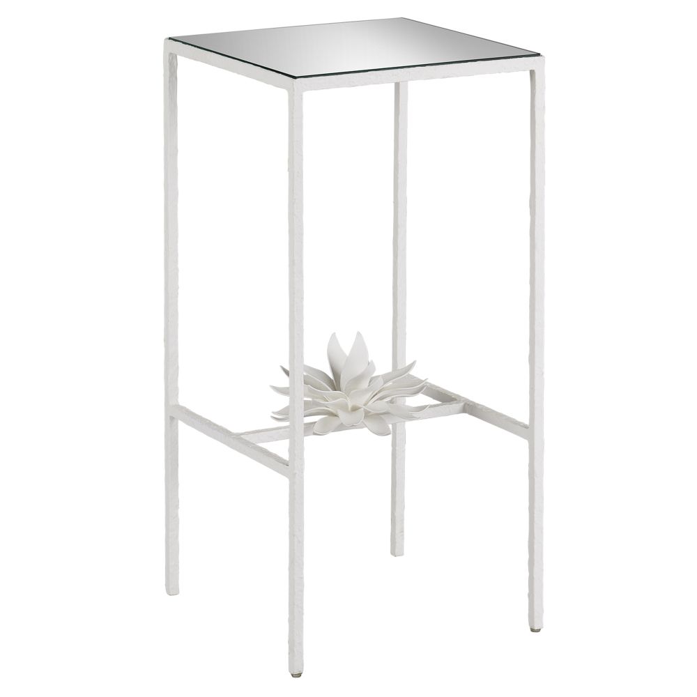 Currey and Company 4000-0166 Sisalana White Accent Table