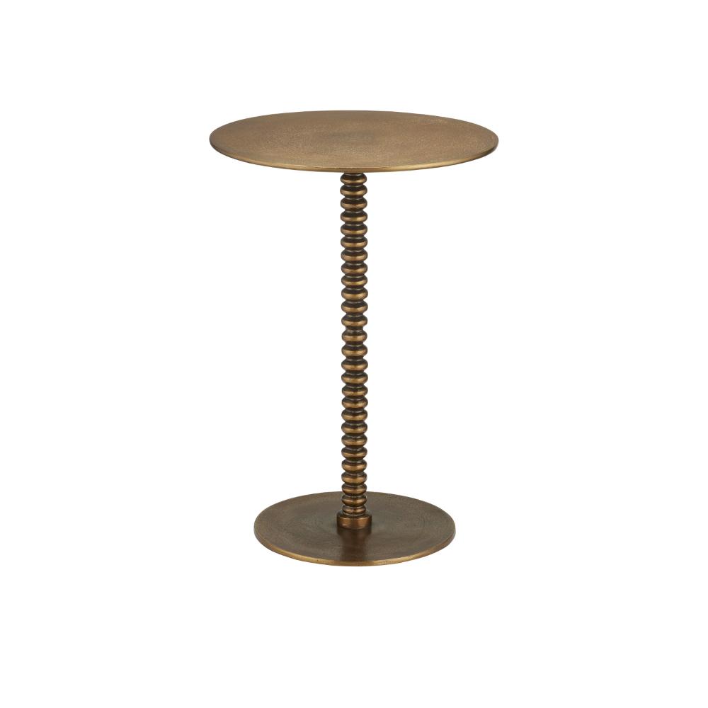 Currey & Company 4188 Dasari Accent Table in Brass