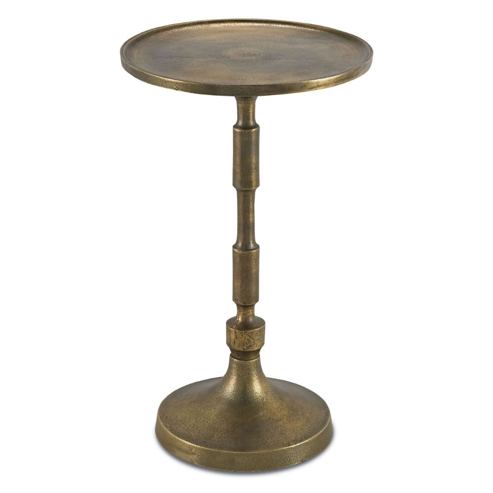 Currey & Company 4189 Pascal Accent Table in Brass