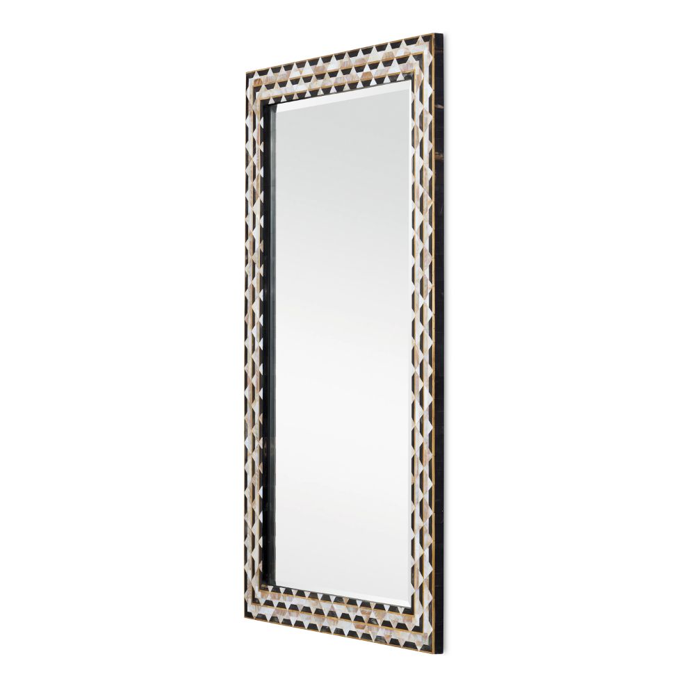 Currey & Company 1000-0146 Macy Rectangular Mirror in Natural/Brass