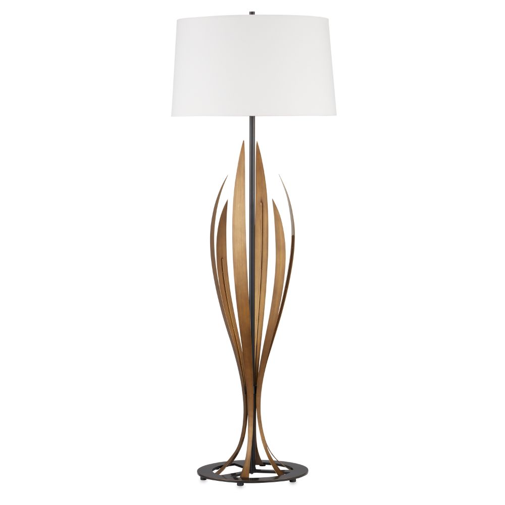 Currey & Company 8000-0148 Neilos Floor Lamp in Antique Brass/Oil Rubbed Bronze