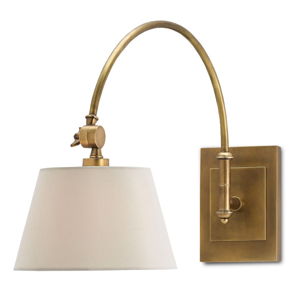 Currey & Company 5000-0003 Ashby Swing-Arm Sconce in Antique Brass