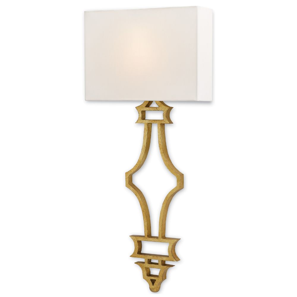 Currey & Company 5000-0030 Eternity Gold Wall Sconce in Antique Gold Leaf