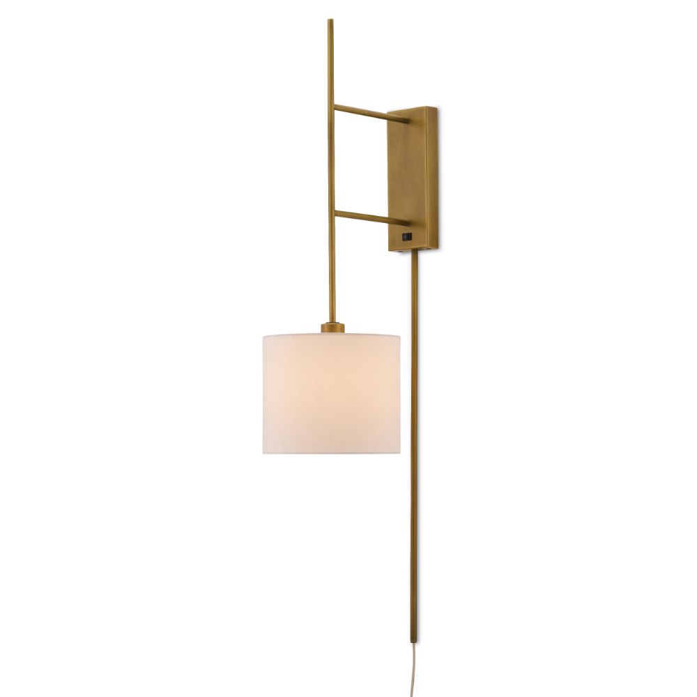 Currey & Company 5000-0076 Savill Wall Sconce in Antique Brass