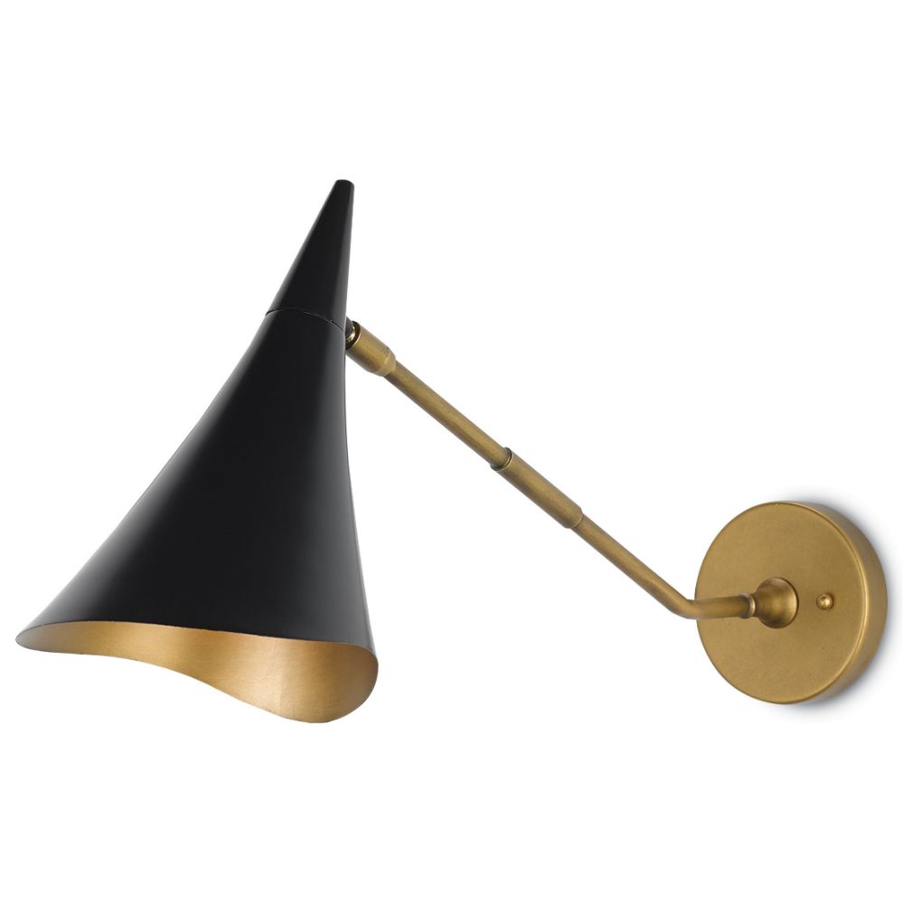 Currey & Company 5000-0089 Library Wall Sconce in Oil Rubbed Bronze/Antique Brass