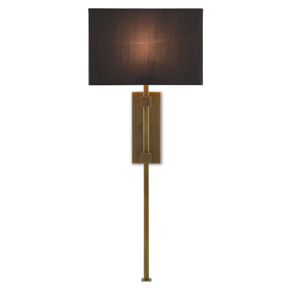 Currey & Company 5000-0090 Edmund Wall Sconce in Antique Brass