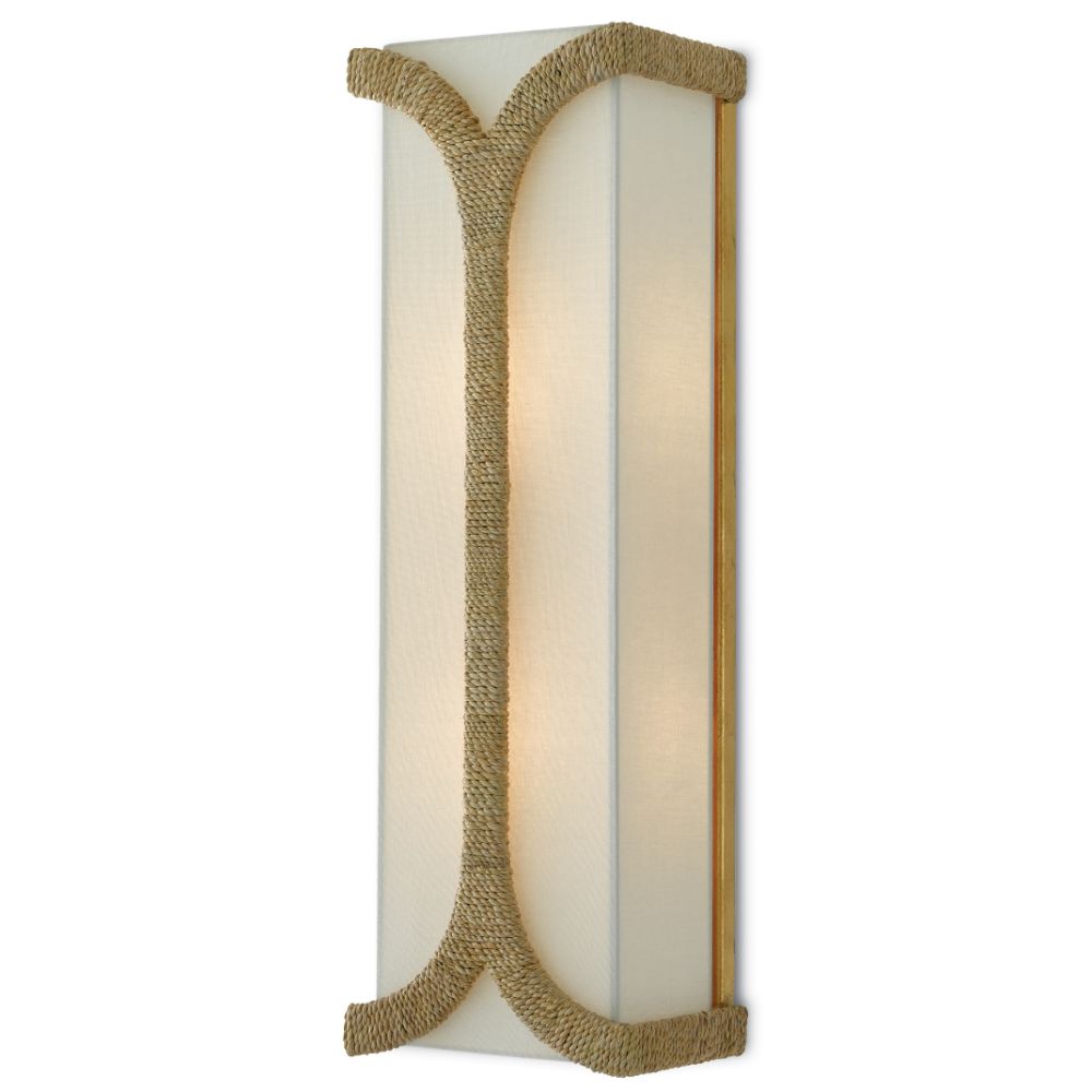 Currey & Company 5000-0109 Carthay Wall Sconce in Natural/Dark Contemporary Gold Leaf
