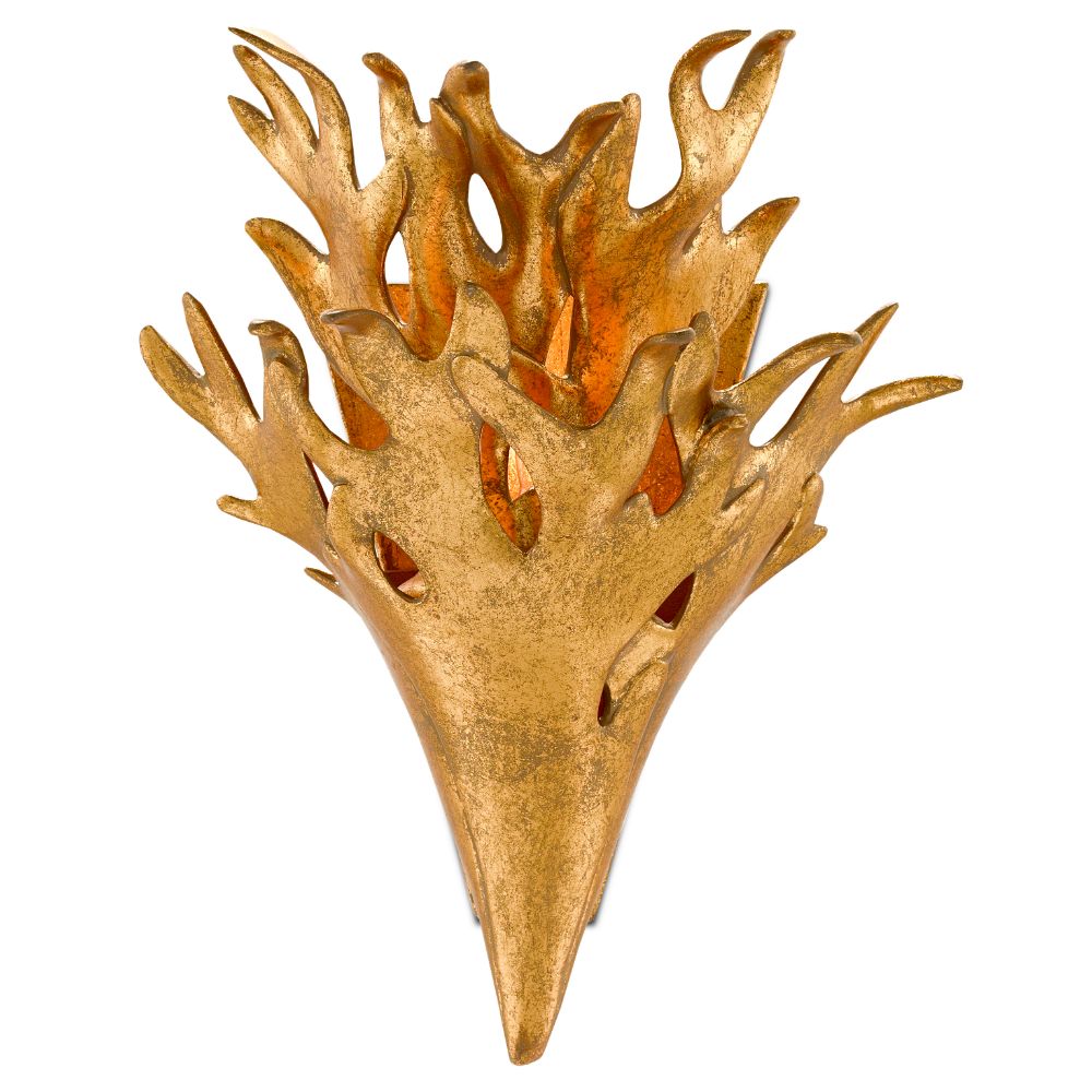 Currey & Company 5000-0126 Formby Wall Sconce in Gold Leaf