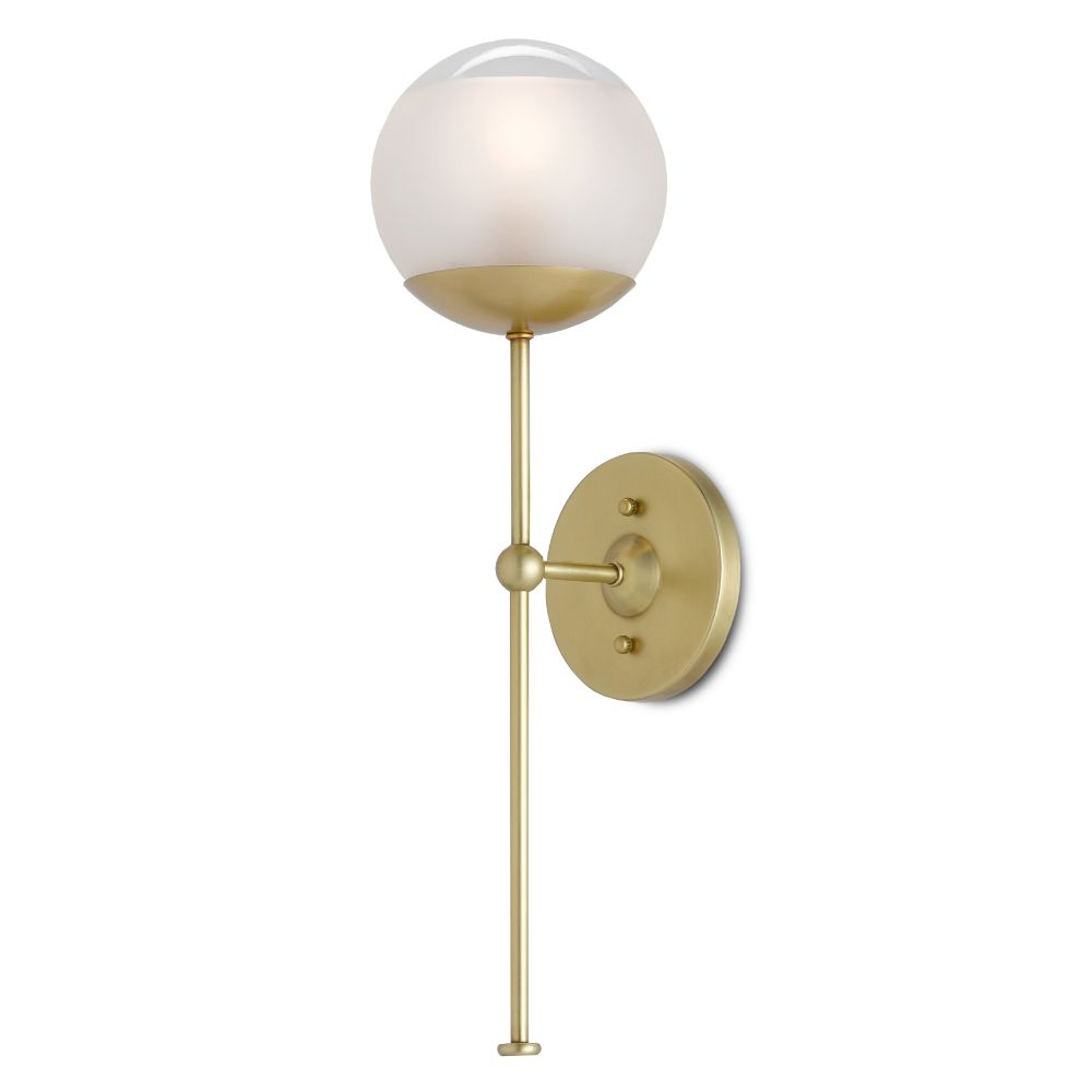 Currey & Company 5000-0154 Montview Wall Sconce in Brushed Brass
