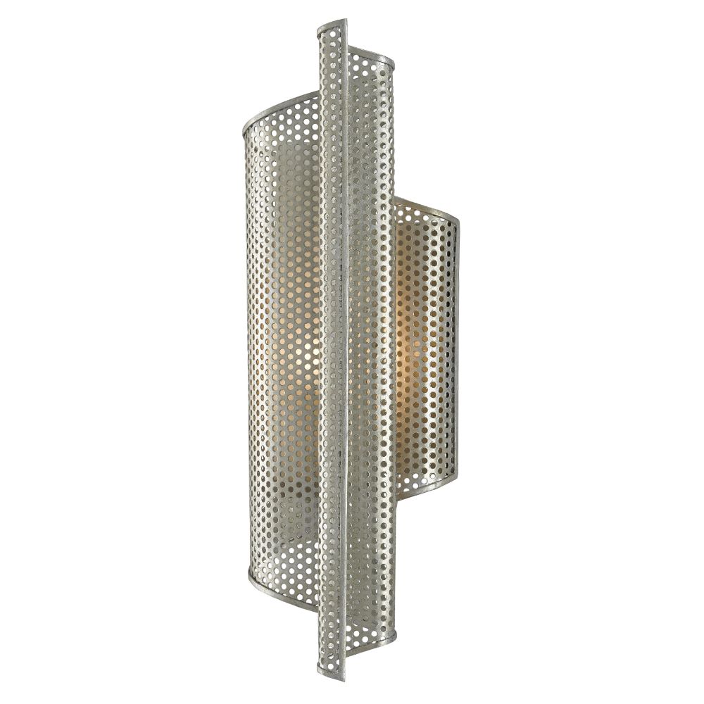 Currey & Company 5000-0168 Penfold Right Wall Sconce in Contemporary Silver Leaf/Painted Contemporary Silver