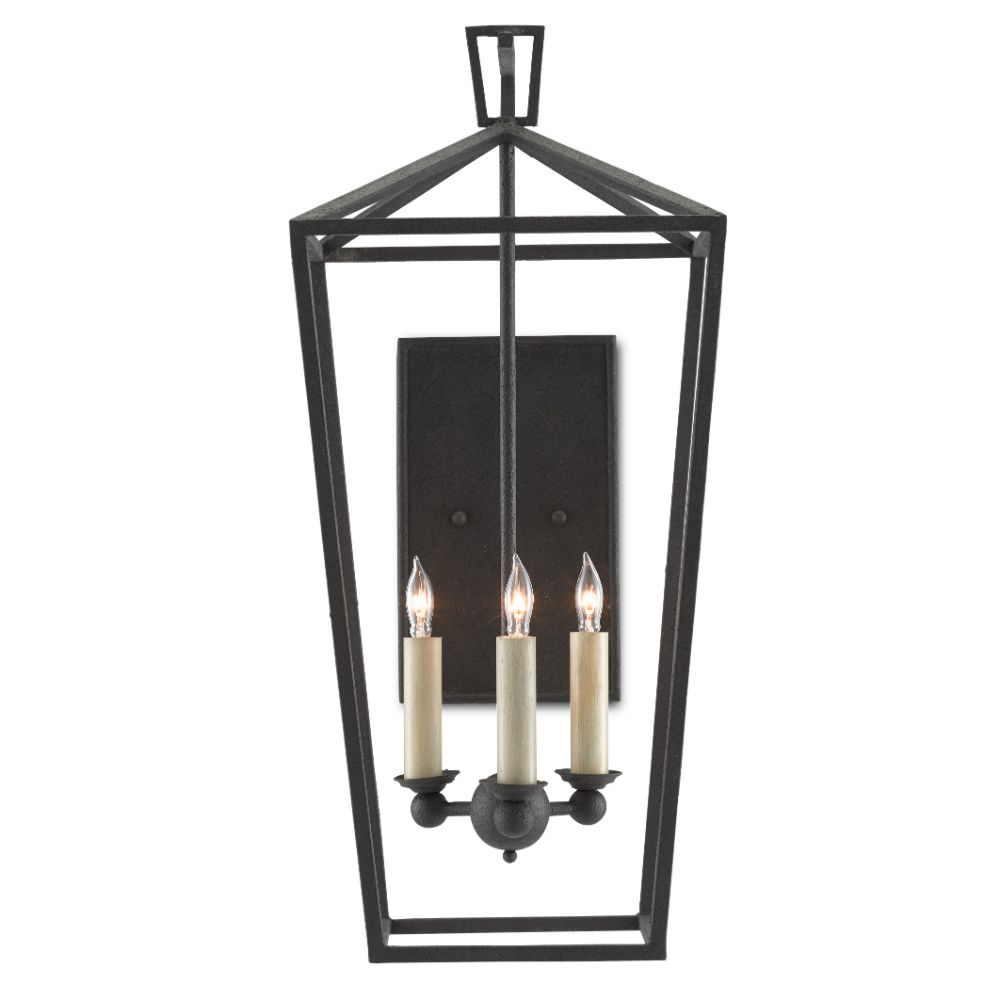 Currey & Company 5000-0169 Denison Wall Sconce in Molé Black