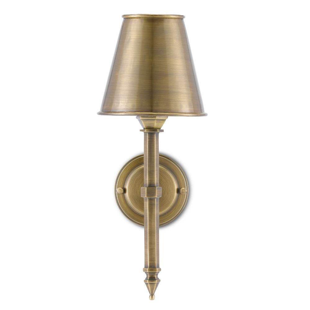 Currey & Company 5000-0174 Wollaton Wall Sconce in Light Moroccan Antique Brass