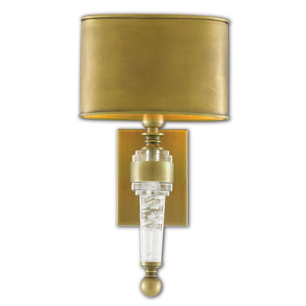 Currey & Company 5000-0177 Lindau Wall Sconce in Antique Brass
