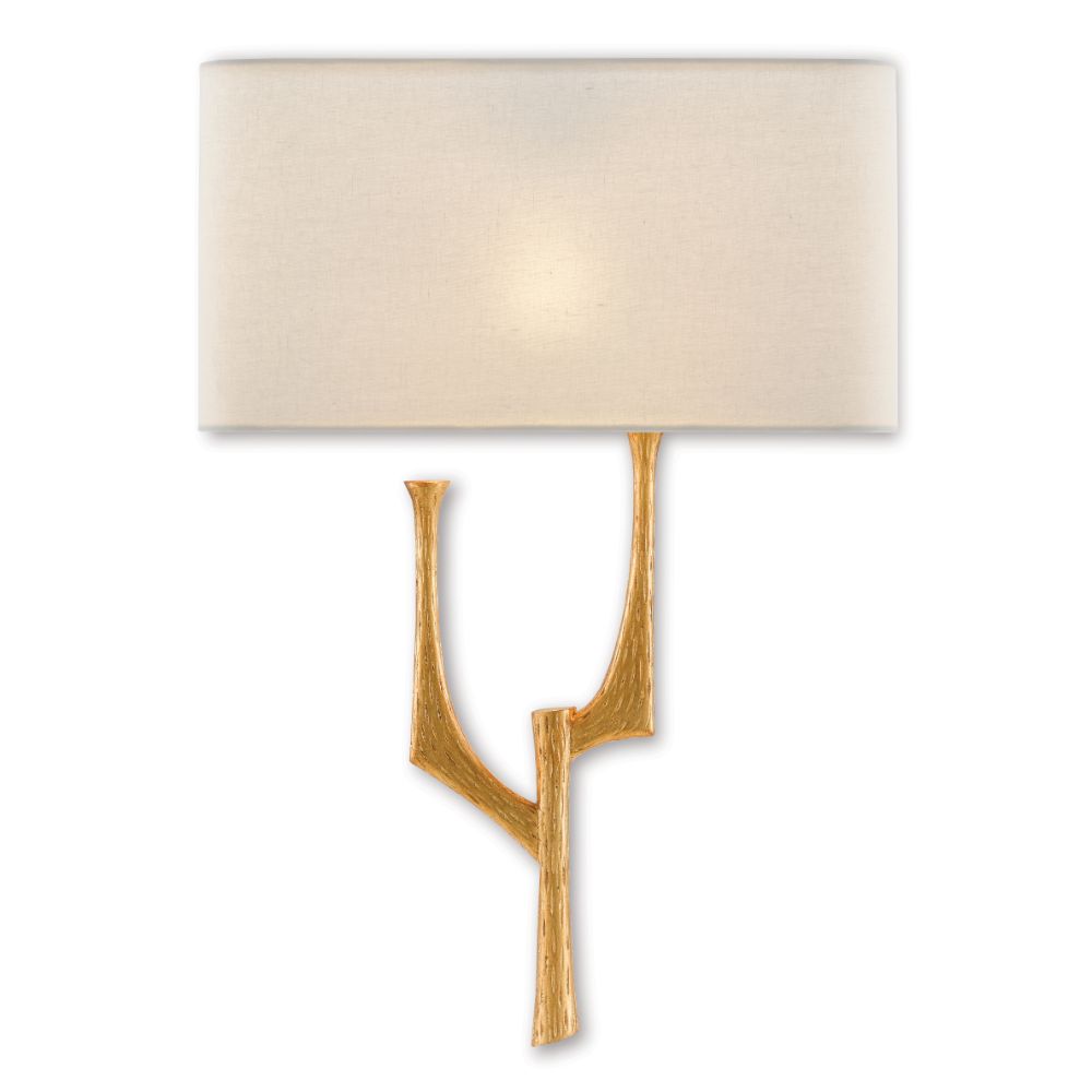 Currey & Company 5000-0182 Bodnant Right Wall Sconce in Antique Gold Leaf