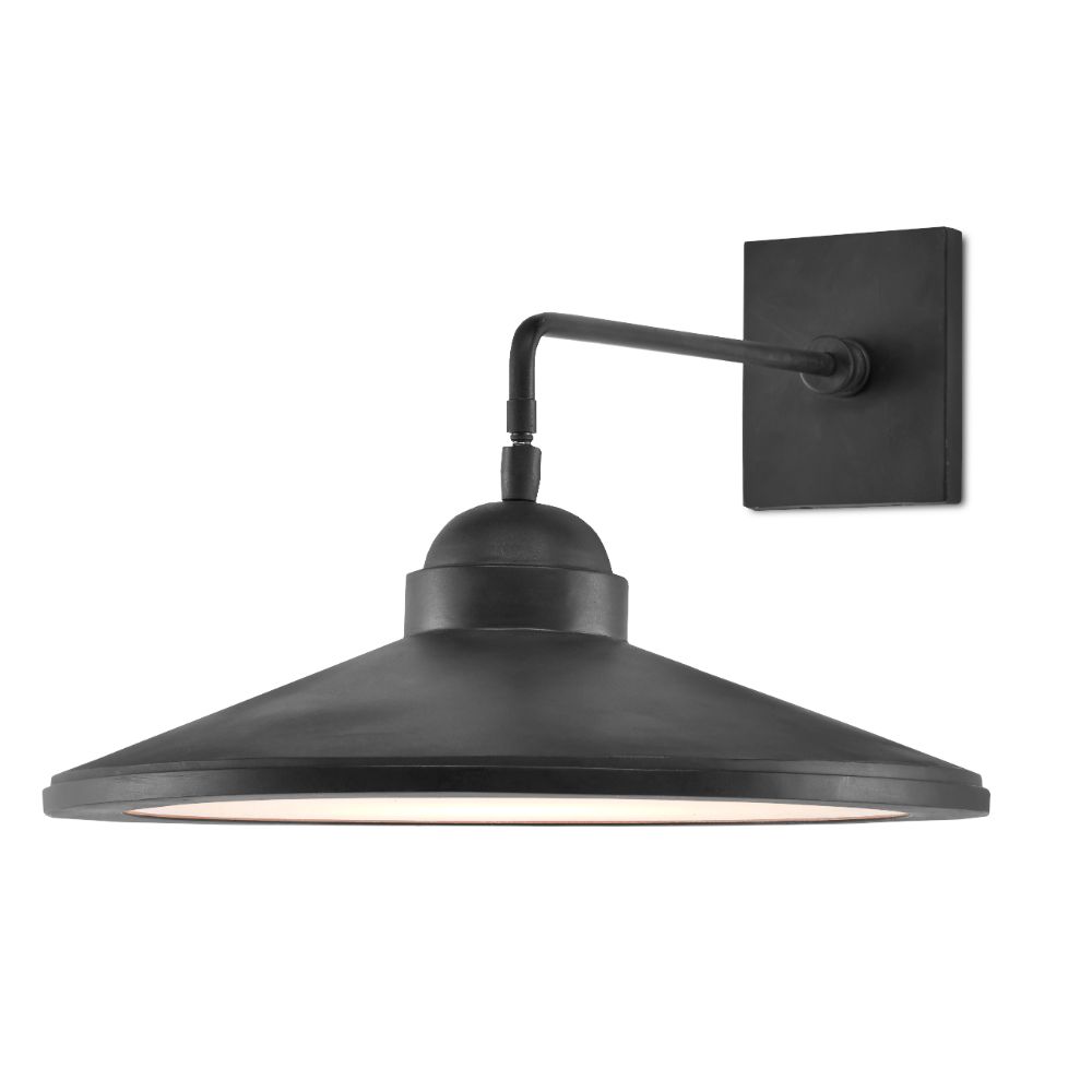 Currey & Company 5000-0197 Ditchley Wall Sconce in Black Bronze / White