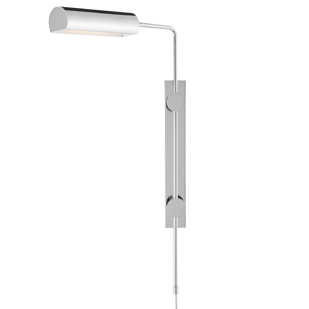 Currey & Company 5000-0202 Satire Nickel Swing-Arm Wall Sconce in Polished Nickel