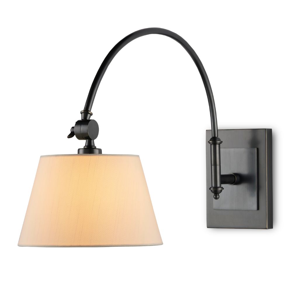 Currey & Company 5000-0209 Ashby Bronze Swing-Arm Wall Sconce in Oil Rubbed Bronze