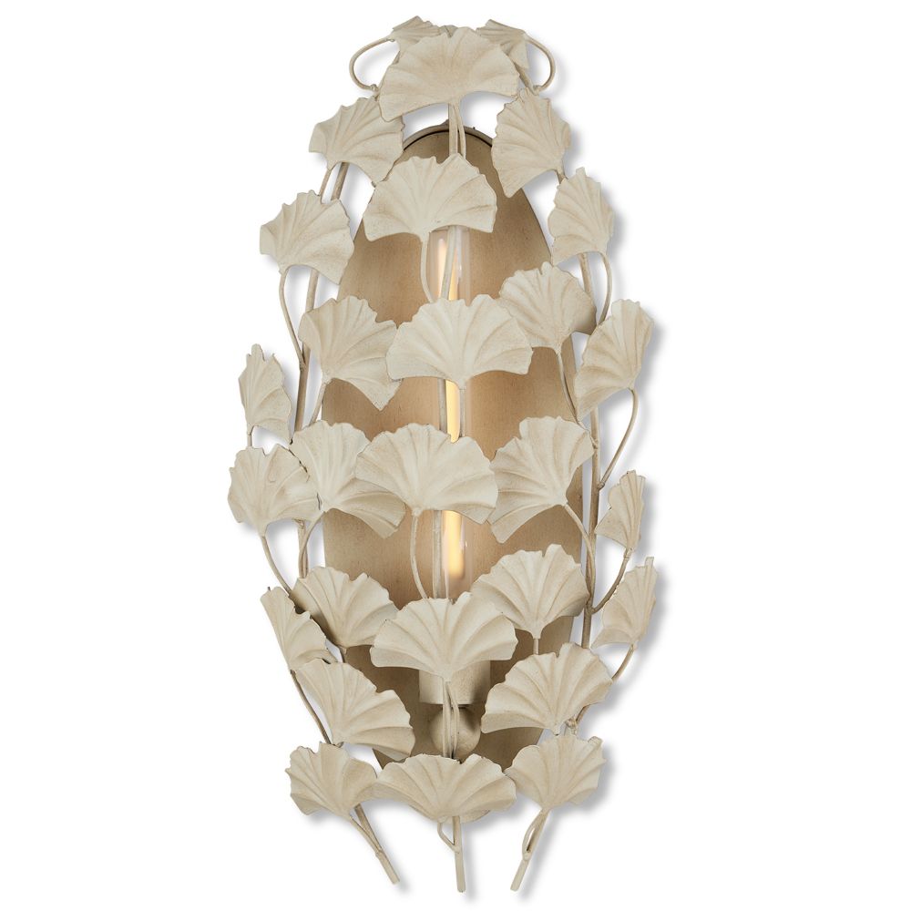 Currey and Company 5000-0230 Maidenhair Ivory Wall Sconce