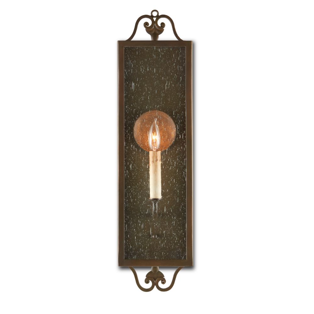 Currey & Company 5030 Wolverton Wall Sconce in Bronze Verdigris