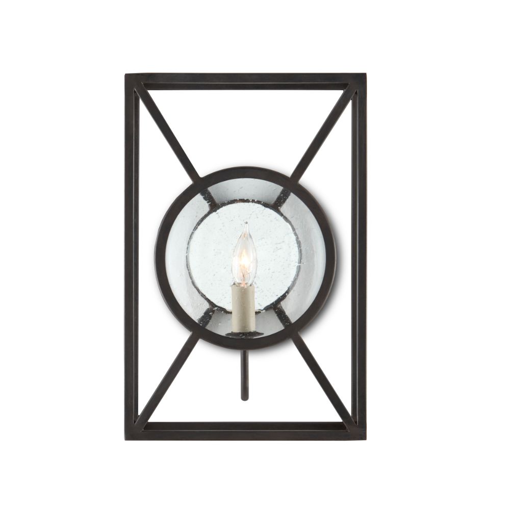Currey & Company 5119 Beckmore Black Wall Sconce in Old Iron