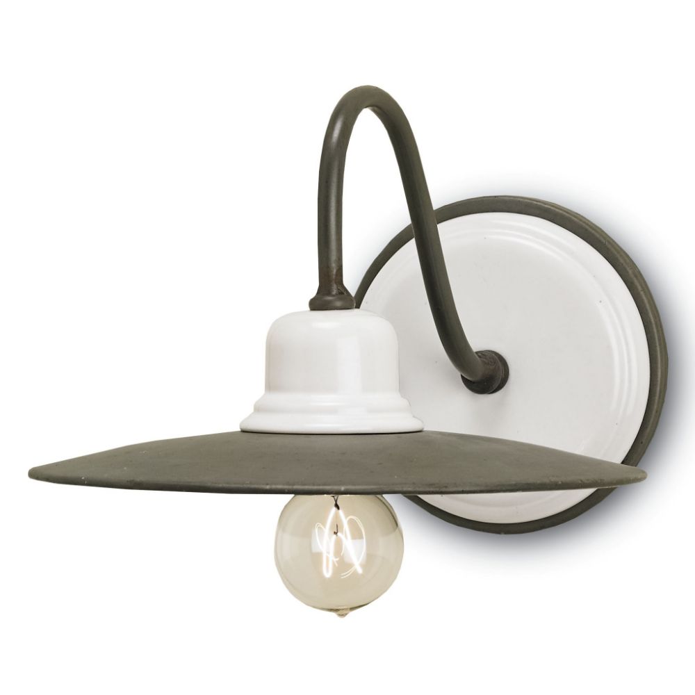 Currey & Company 5154 Eastleigh Wall Sconce in Hiroshi Gray/White