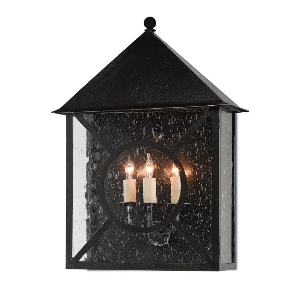 Currey & Company 5500-0002 Ripley Large Outdoor Wall Sconce in Midnight