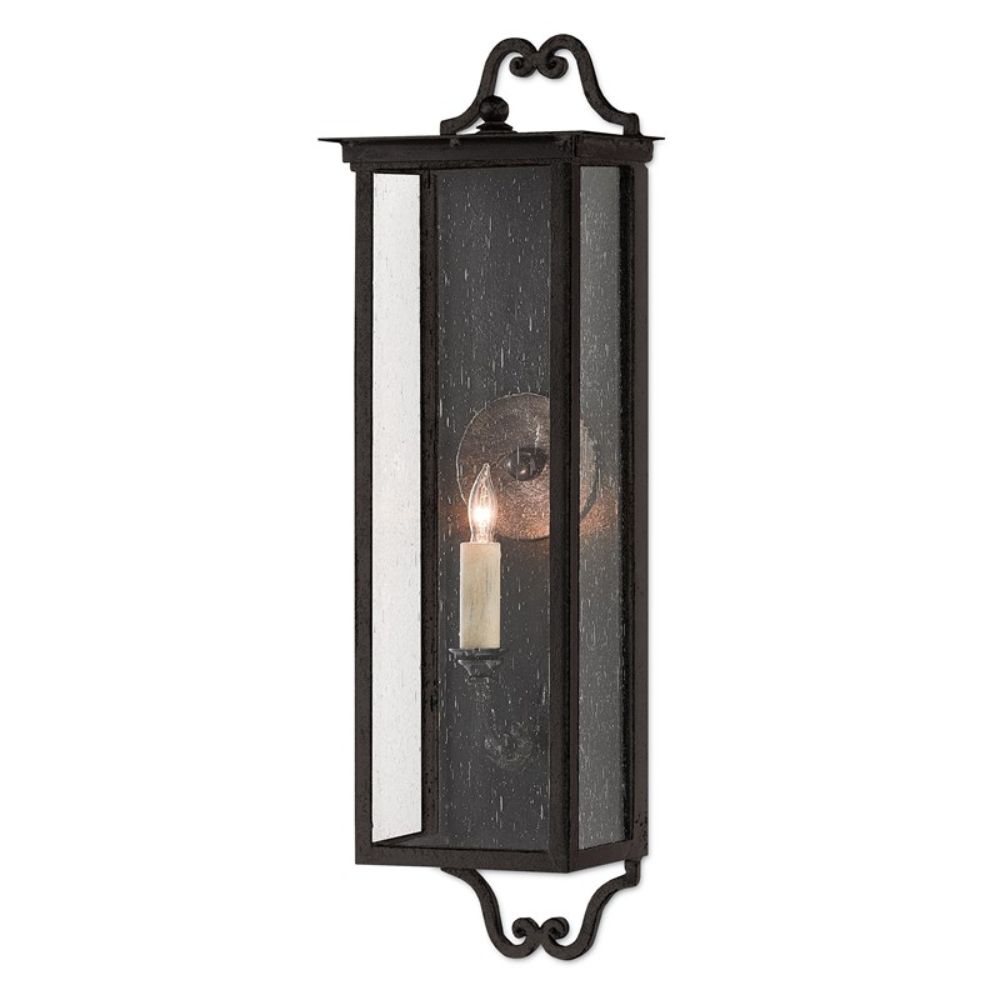 Currey & Company 5500-0009 Giatti Small Outdoor Wall Sconce in Midnight