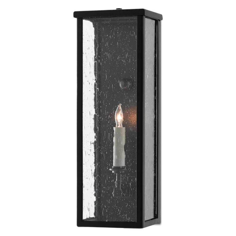 Currey & Company 5500-0037 Tanzy Small Outdoor Wall Sconce in Midnight