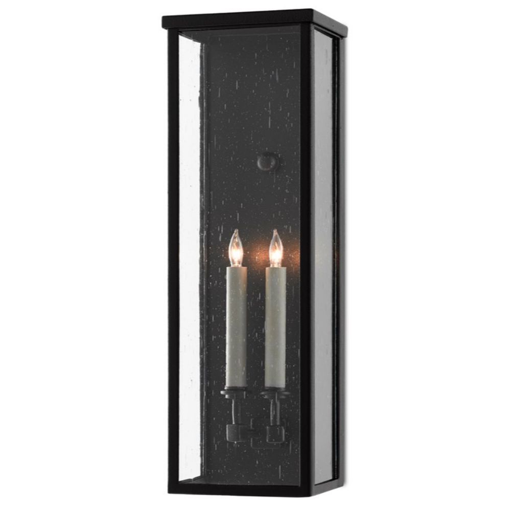 Currey & Company 5500-0038 Tanzy Medium Outdoor Wall Sconce in Midnight