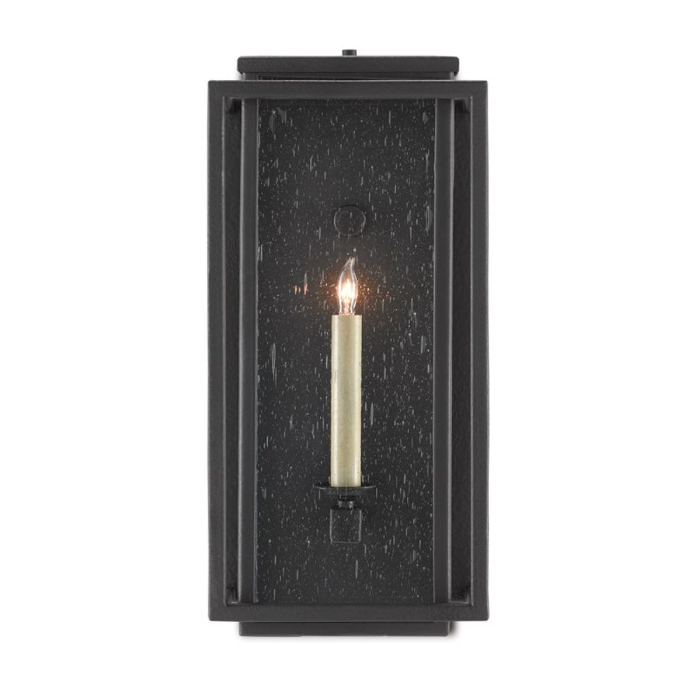Currey & Company 5500-0040 Wright Small Outdoor Wall Sconce in Midnight