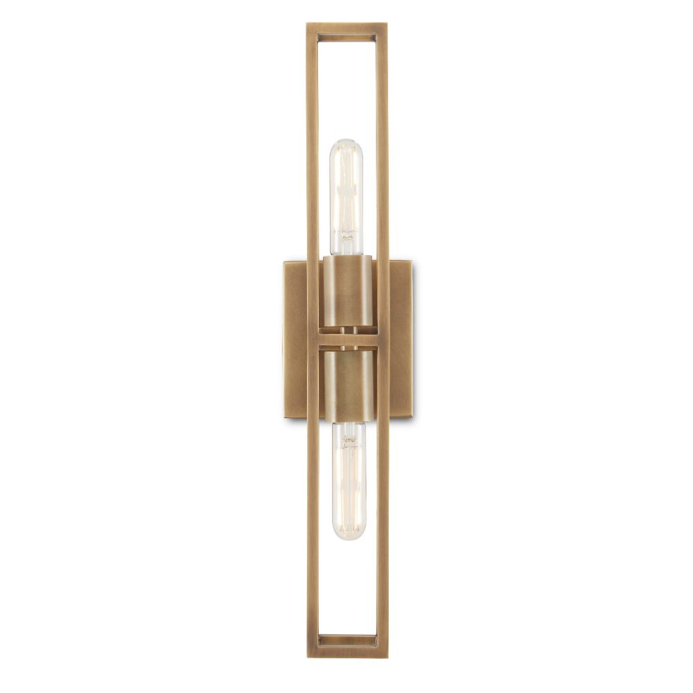Currey & Company 5800-0019 Bergen Brass Wall Sconce in Antique Brass