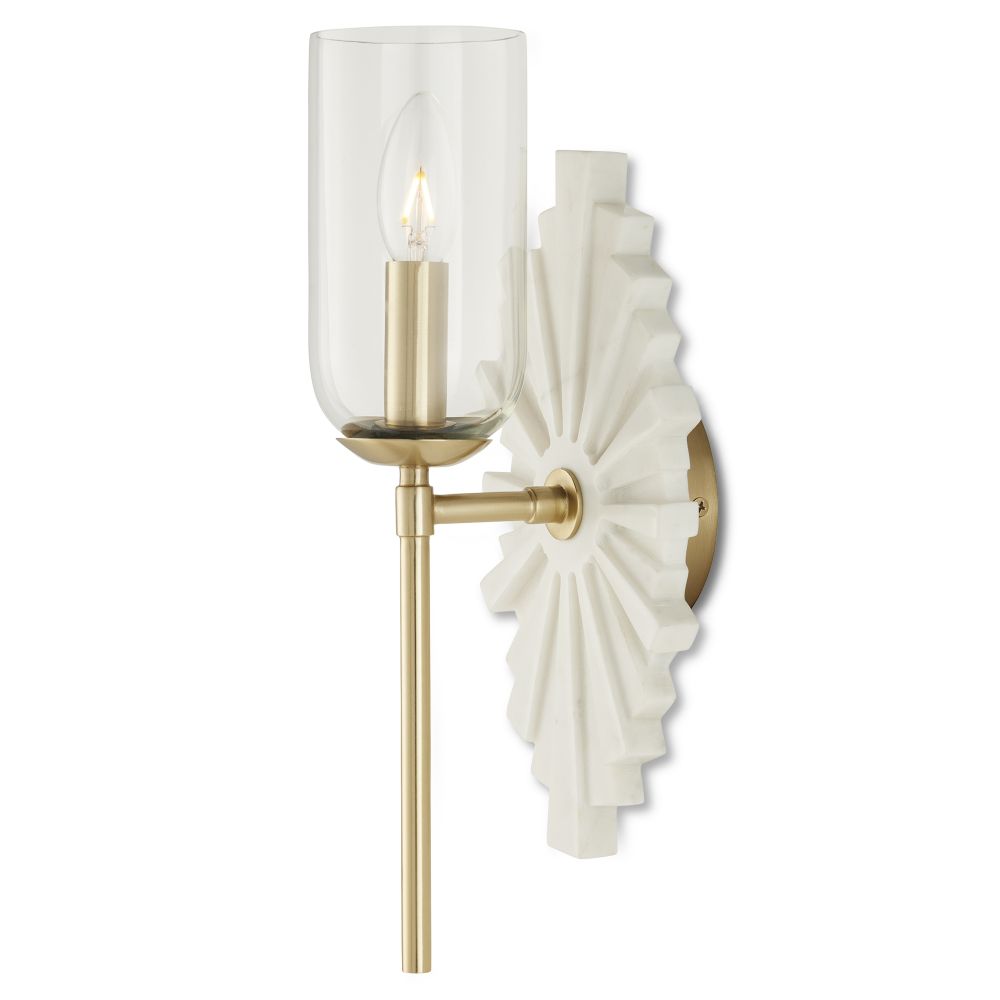 Currey and Company 5800-0026 Benthos White Wall Sconce