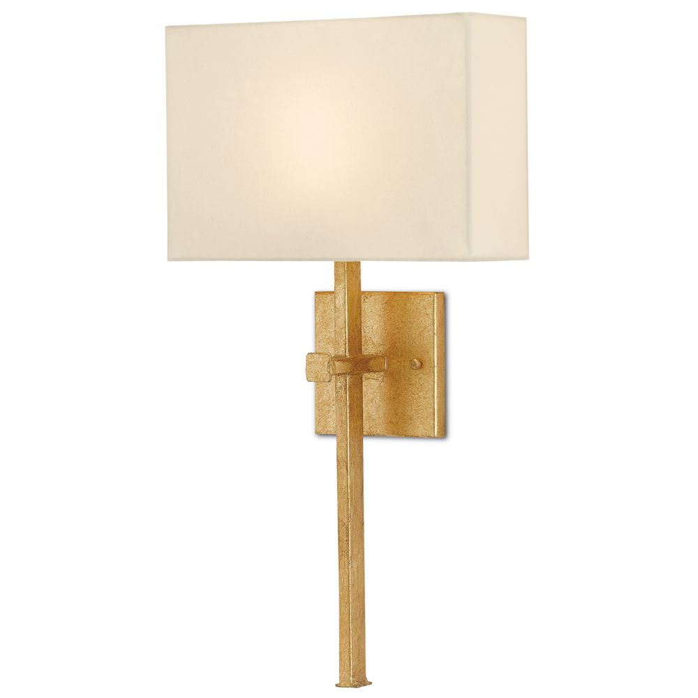 Currey & Company 5900-0005 Ashdown Gold Wall Sconce in Antique Gold Leaf
