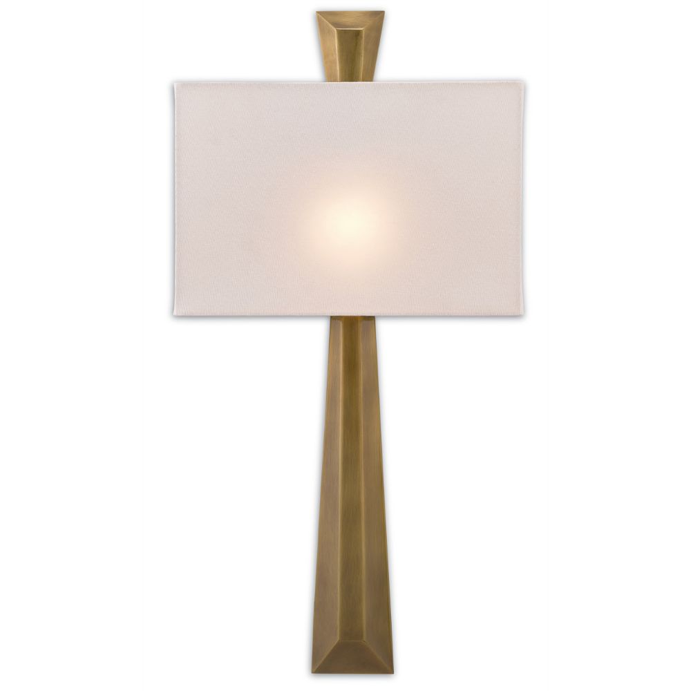 Currey & Company 5900-0016 Arno Brass Wall Sconce in Polished Antique Brass