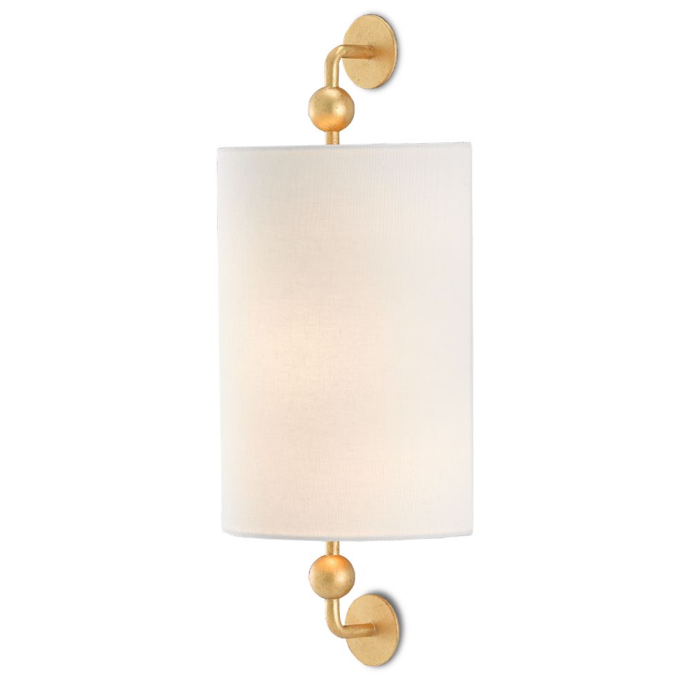 Currey & Company 5900-0031 Tavey Gold Wall Sconce in Contemporary Gold Leaf