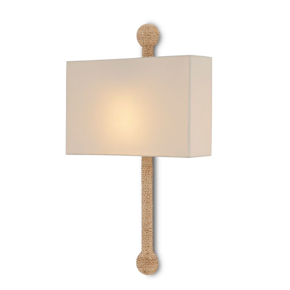 Currey & Company 5900-0052 Senegal Wall Sconce in Beige / Natural Rope