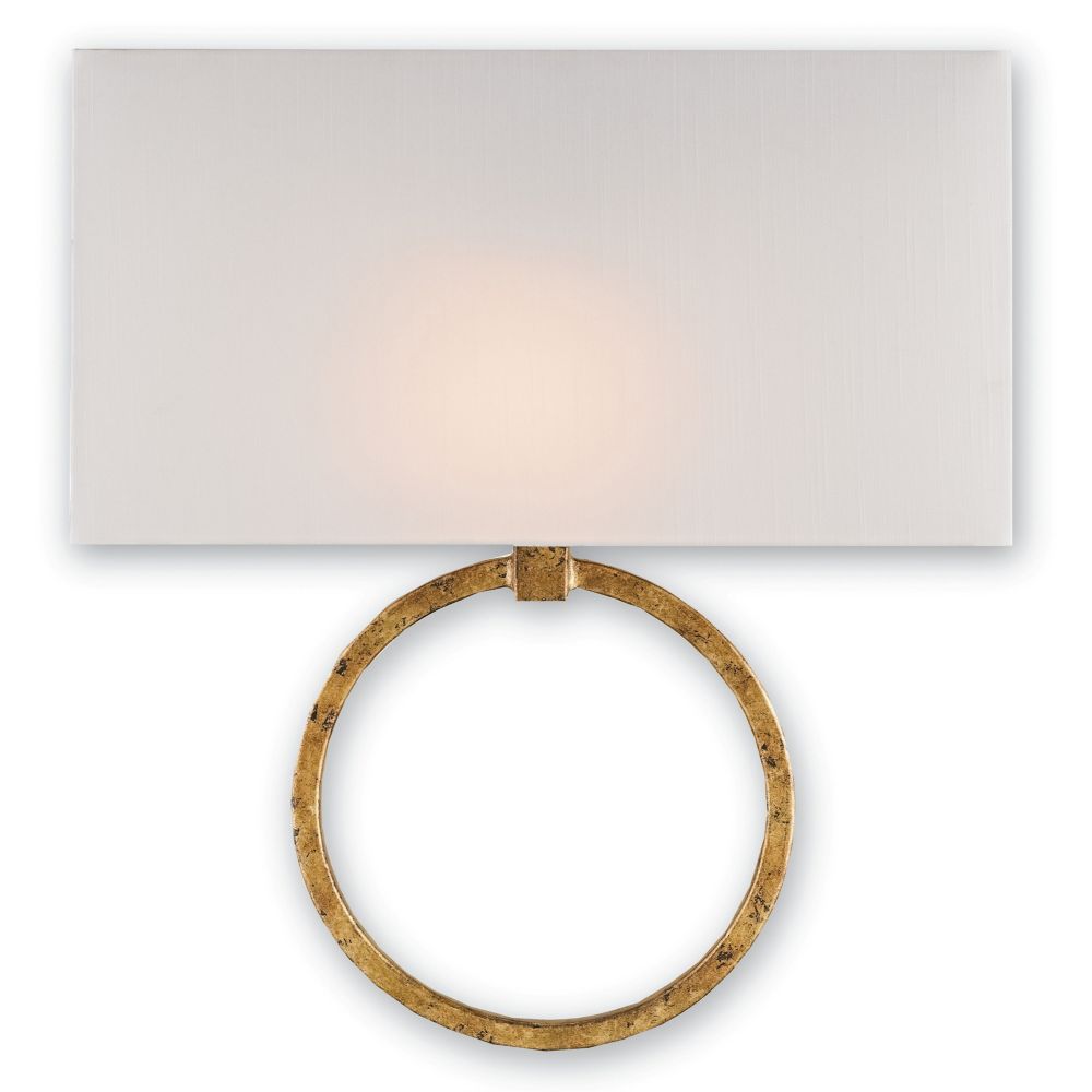 Currey & Company 5902 Porthole Gold Wall Sconce in Gold Leaf