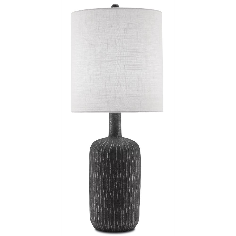 Currey & Company 6000-0098 Rivers Table Lamp in Steel Gray/Matte Black