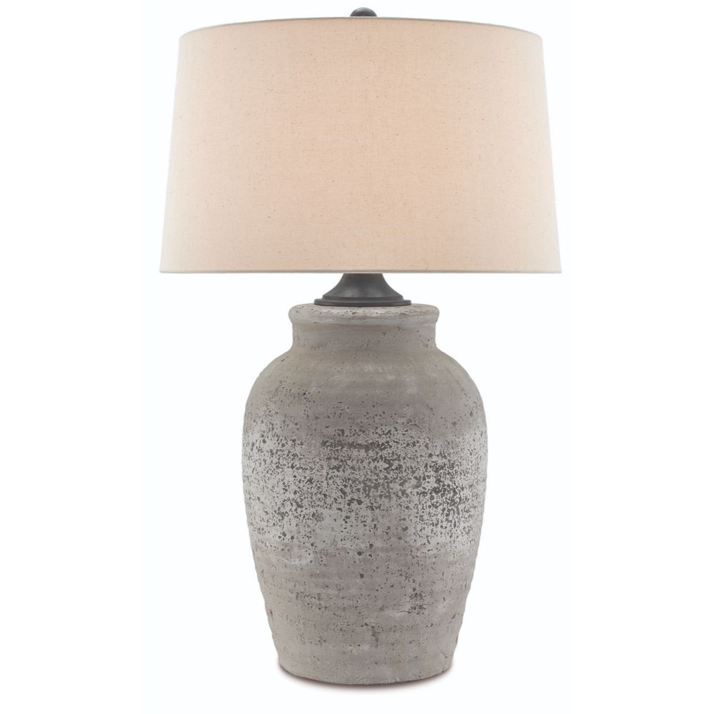 Currey & Company 6000-0149 Quest Table Lamp in Rustic Gray/Aged Black