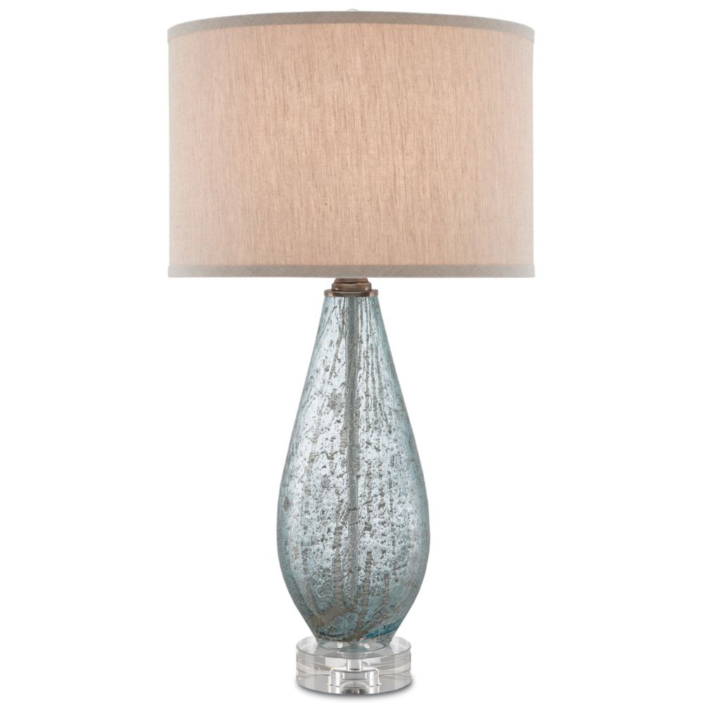 Currey & Company 6000-0181 Optimist Table Lamp in Pale Blue Speckle