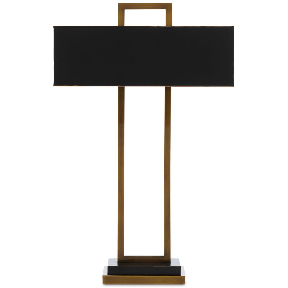 Currey & Company 6000-0209 Otto Table Lamp in Antique Brass/Oil Rubbed Bronze